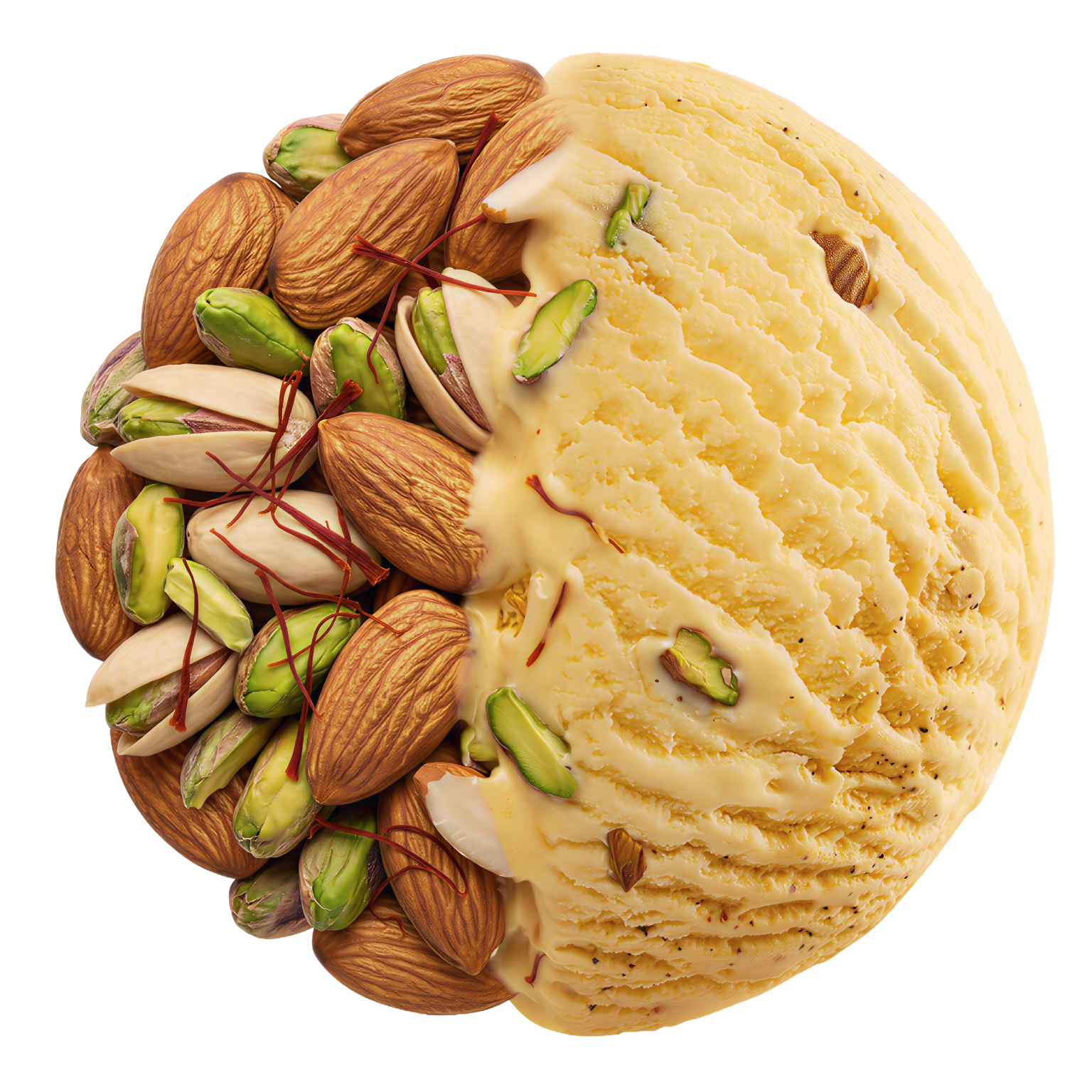 Kesar Badam Pista Ice Cream